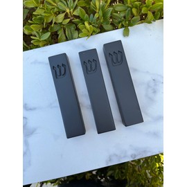 Concrete Mezuzah Case with Scroll – Easy Peel-and-Stick Installation, Durable Protective Cover for Home Blessings and Security (Black, 5 Inches)