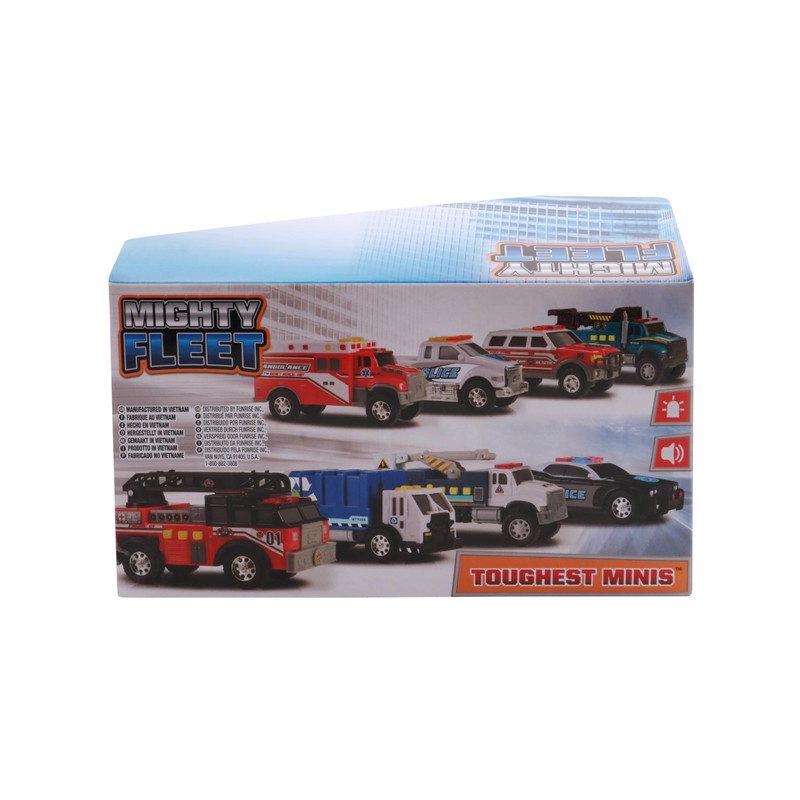 Mighty Fleet Toughest Minis 5" Tough Cab Ambulance Toy w/Lights