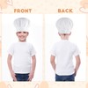 Chef Hat for Kids Adjustable White Chef Hats Elastic Cotton