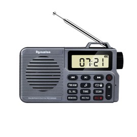 YOREK AM/FM High Sensitivity Reception Portable Recording Radio with Sleep Function, Wide FM Compatible Small Radio (grey)
