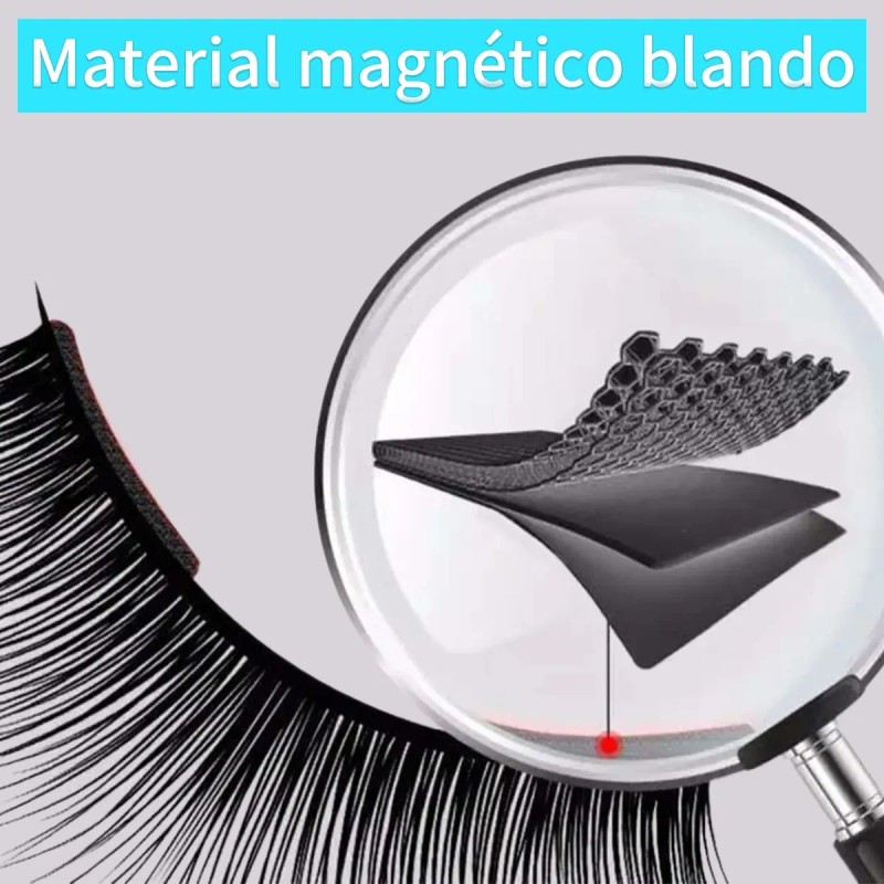 Pestarias Magneticas Reutilizables Sin Pegamento, 4 Estilos