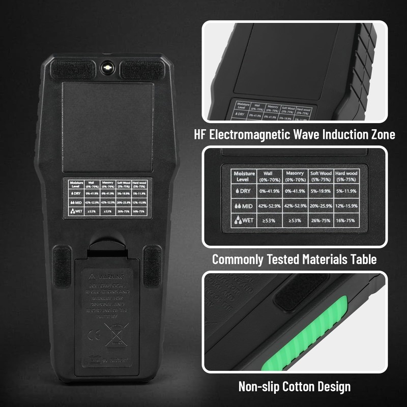 Pinless Moisture Meter Moisture Detector Wood Moisture Tester with LCD