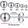 Sterling Silver Ball Earrings, 4mm Silver Studs, Hypoallergenic, Simple Ball