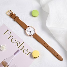 ANNEFIT Leather Watch Straps for Men and Women, Quick Release Replacement Strap, 12 mm, 13 mm, 14 mm, 16 mm, 18 mm, 20 mm, 22 mm, 20 mm, Leather, No gemstone