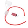 31.5cm 12AWG Car Fuse Holder TPE PVC with Manual Reset