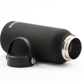 OKAM 950mL Insulated Water Bottle - Stainless Steel Double Wall Waterbottle, Black, Vacuum Insulated, BPA-Free, Leak-Proof Lid, Hot/Cold 12hrs, Wide Mouth -Gym, Outdoor, Office Drink Bottles Insulated