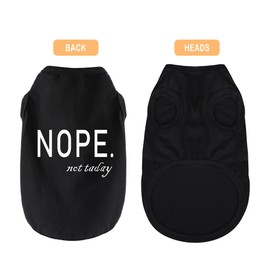 Discover Cozy Cotton Canine Wear: Soft, Lightweight, and Breathable Dog Shirt Vest with Eye-Catching Graphics(Nope not Today), Keeping Your Furry Friend Warm and Comfy! Black 4XL