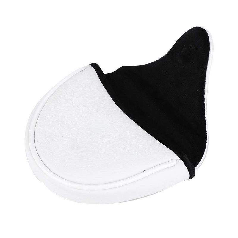 Golf Putter Head Cover Leather Half Mallet Golf Small Headcover