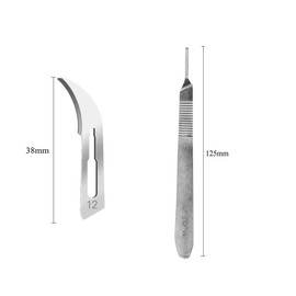 Scalpel No 12 with Scalpel, Handle with Scalpel, Razor, Used to Peel the Skin, Autopsy, Foot Care, Occupation, Malarm, Repair of Mobile Phones