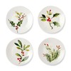 Holly and Vines Dessert Plates Set of 4, 9-Inch Stoneware