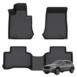 Priprilod 3 piezas de alfombrillas de suelo de TPE, revestimientos de carga, compatibles con Mercedes-Benz GLC 250 300 43 AMG 2016 2017 2018 2019 2020 2021 2022, juego completo para el interior del