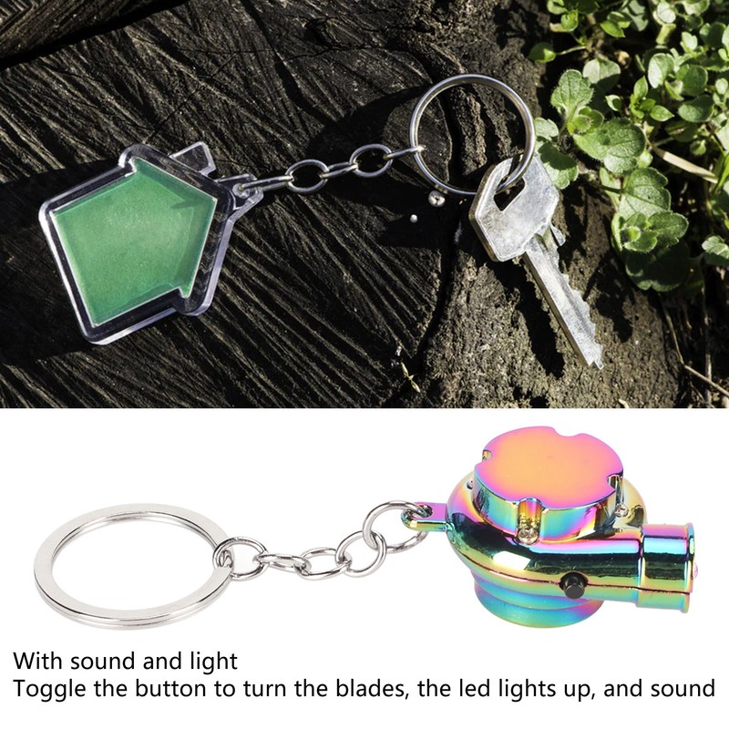 LED Turbo Keychain with Sound and Light Battery Powered Metal