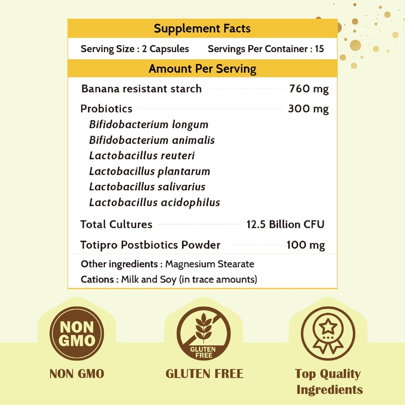 Fecula Biotech Synbiotic for Gut Health | 3-in-1 Prebiotic, Probiotic