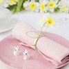 Set of 6 Easter Napkin Rings Rabbit Napkin Rings Bunny