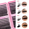 Selawasty Lash Clusters 616pcs Natural Lash Extension Individual Cluster Eyelash