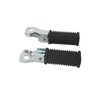 Pillion Foot Pegs Set Foldable with Rubber Flat Design Universal