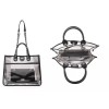 Dasein 2Pcs Women Stylish Handbag Large Clear Tote with Crossbody