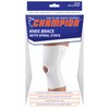 CHAMPION Knee Brace Flexible Stays Knit Elastic, White, Medium