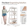 HOMEDANT House 5 Tier 24.1" W Laminated Metal Shelving Unit