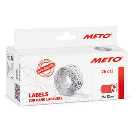 Meto 9506165 26 x 12 mm Hand Labelers - Fluor Red