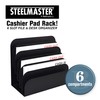 STEELMASTER by BankSupplies Steel Cashier Pad Rack | 6 Slot