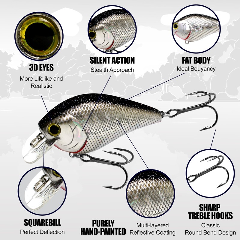 LUCKY CRAFT Fat CB BDS2, Fishing Lure, Crankbait (183 Pearl