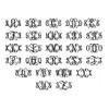 Monogram Vine Font Oval Patch Iron-on or Sew-on Applique Embroidered