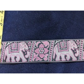 1 1/2" Woven Jacquard  Ribbon Trim  5 yd