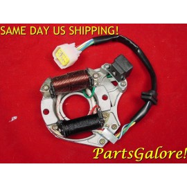 PartsGalore Stator, 2 Coils Half-Wave 5 Wires, 50-125cc Electric Start ATV Dirt Pit Bike
