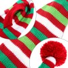 Blulu 2 Pieces Christmas Striped Knitted Dog Scarf Winter Dog