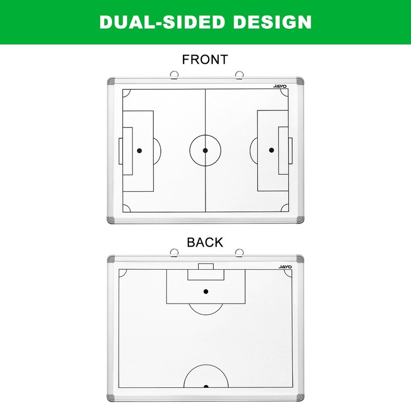 JAYO 18" x 24" Portable Soccer Tactic Board Double Sided