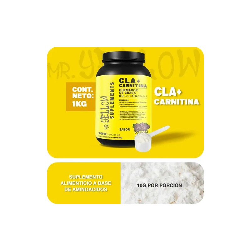 Mr. Yellow Cla Carnitina 1kg 100 Servs