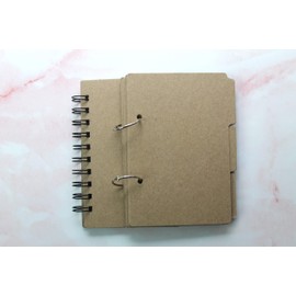 6, 9 or 12 Page File folder Album, Chipboard Tabbed Album wire bound or book rings 4 1/4" wide x 6" high