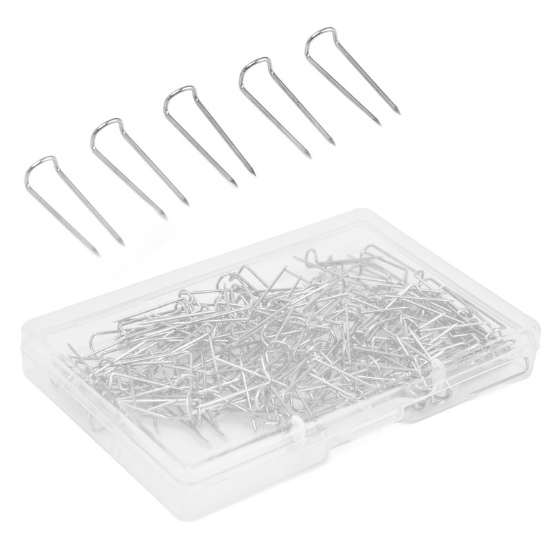 200Pcs Fork Pins U Shaped Stainless Steel Sturdy Durable Wide