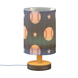 Vozoza Sport Baseball LED Table Lamp with USB Port Rechargeable Lamps Bedroom Lamps for Nightstand Living Room Dorm Home Office Desk