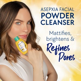 Asepxia Facial Cleanser Powder, Non-Abrasive Exfoliating Face Wash with Natural Pineapple Enzyme, Gentle Water-Activated Foaming Lather for Oily Skin, 1.4 oz
