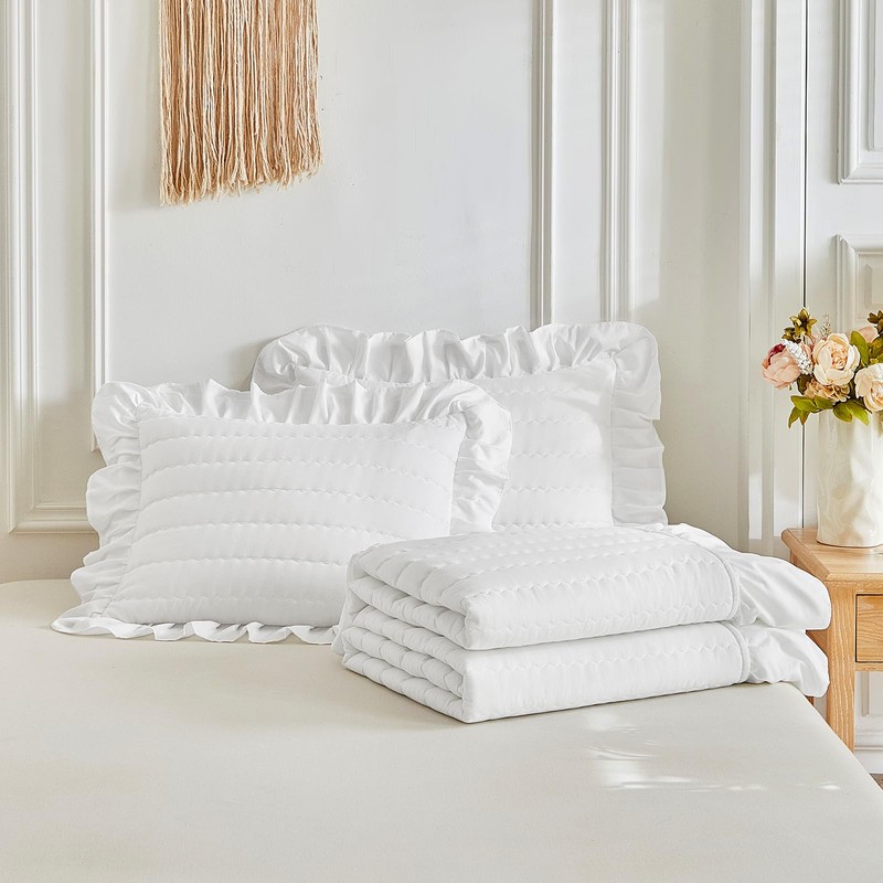 Ruffled Quilt Set Queen Size 92 * 92in - 3