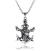 Unique (Pirate anchor) Skull alloy pendant