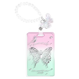 Newseego Pass Case, Commuter Passcase, Cute, Women's, IC Card Case, Trading Card Case, Slide Cover Design, Thin, Vertical, Keyholder, Strap, Employee ID ID IC Card, Commuting to Work or School,