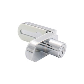 CRL Chrome No-Drill Showcase Lock - Keyed Alike