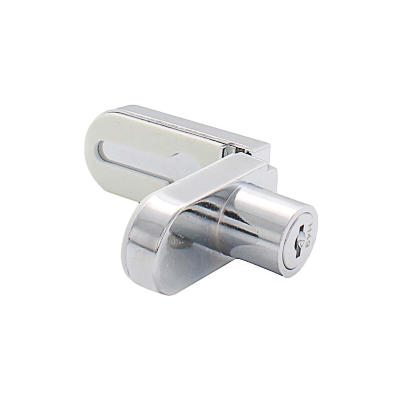 CRL Chrome No-Drill Showcase Lock - Keyed Alike