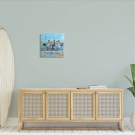 Stupell Industries Summer Shore Bicycle Ride Canvas Wall Art, Design by Ronald West