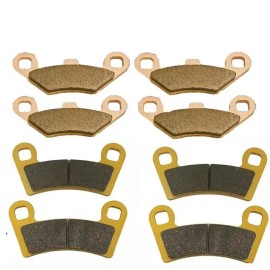 Polaris 4 Pairs Brake Pads Front And Rear For Polaris EFI RZR 800 2008-2013 Carbon Fiber