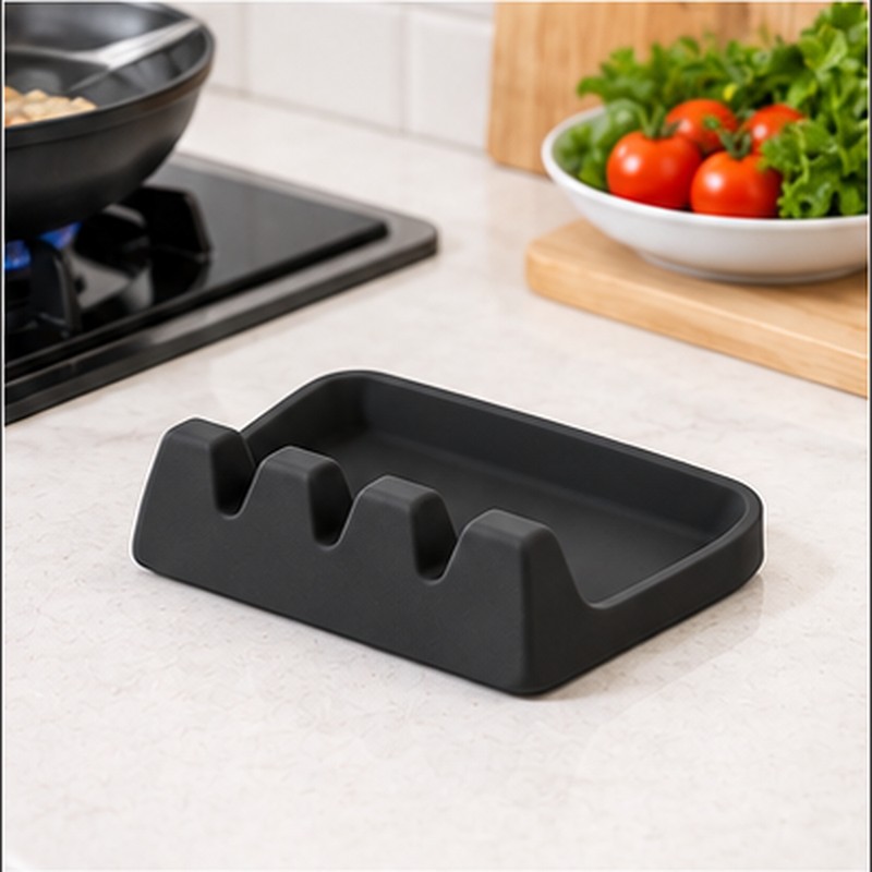 Silicone Utensil Rest for Spoons, Forks & Spatulas – Non-Slip