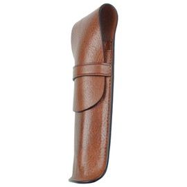 Dom Teporna Genuine Leather Pen Case 1 Pen Slot 2 Pen Slots 3 Pen Slots Fountain Pen Simple Stylish Italian Leather Compact Pencil Case Pen Holder Stationery, darkbrown, Classic
