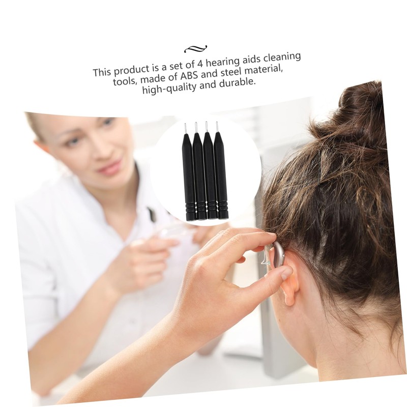 FOMIYES 12pcs Earmold Cleaning Tool Hearing Aids Earwax Remover Needle