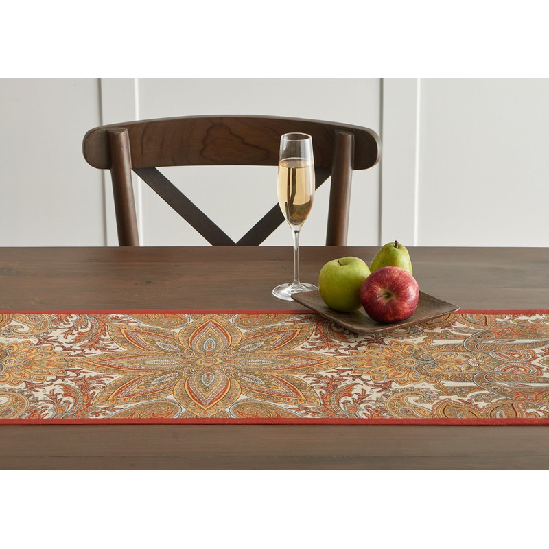 Maison d' Hermine Kashmir Paisley 100% Cotton Table Runner Farmhouse