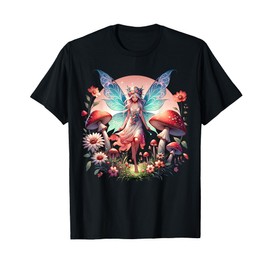 Enchanted Forest Fairy Fantasy Mystical Butterfly & Floral T-Shirt