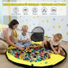 Duscdesp Toy Storage Basket with Mat and Lid,Building Block Storage