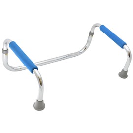 Secure PAR-1 Standing Assist Rail with Padded Grab Handles, Chrome - Elderly, Handicapped, Disabled Stand Support Lift Aid for Home and Travel - Folding Design for Easy Transport